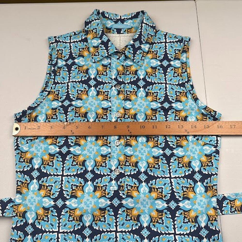 J Mclaughlin Dress Womens Extra Small Blue Floral Catalina Cloth Preppy Resort - Picture 12 of 15